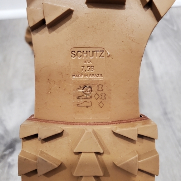 NEW Schutz Lucille Faux Shearling Lined Brown Ankle Boot - Picture 6 of 6